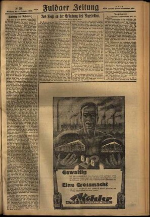 Zweite Ausgabe vom Mittwoch, den 05. Dezember 1928.