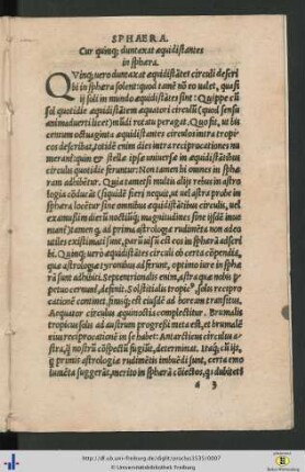 Cur quinq[ue] duntaxat aequidistantes in sphaera.