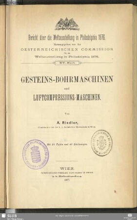 Gesteins-Bohrmaschinen und Luftcompressions-Maschinen