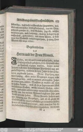 Begebenheiten des Herrn und der Frau Moneti.