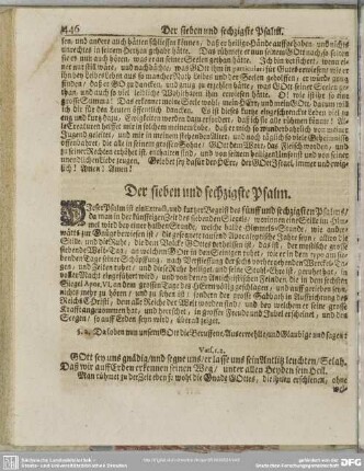 Der sieben und sechzigste Psalm