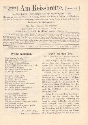Nr. 1. Januar 1916.
