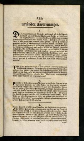 A1r-B2v, Faelle zu juristischen Ausarbeitungen