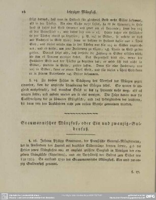 Graumanischer Münzfuß, oder Ein und zwanzig-Guldenfuß
