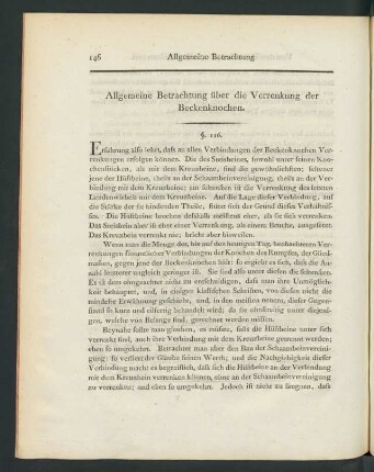 Allgemeine Betrachtung über die Verrenkung der Beckenknochen