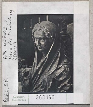 Reims: Kathedrale, mittleres Westportal, Maria der Heimsuchung