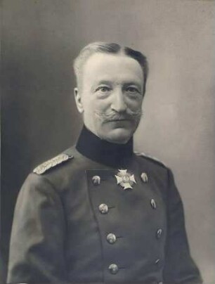 Erwin von Heimerdinger, Oberst und Kommandeur, späterer Generalmajor in Uniform, Brustbild