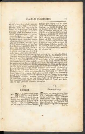 VI. Unterricht.- VI. Beantwortung