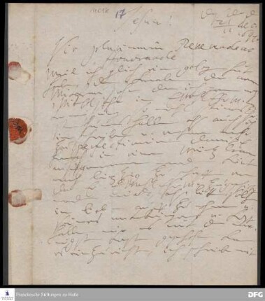 Brief von Henriette Catharina v. Gersdorff an August Hermann Francke.