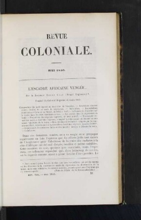 L'escadre africaine vengee.
