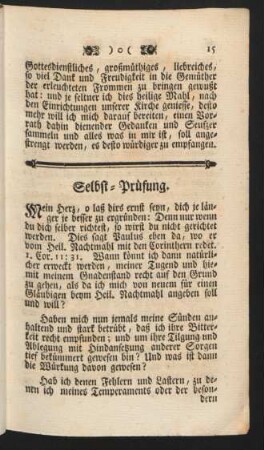 Selbst-Prüfung.