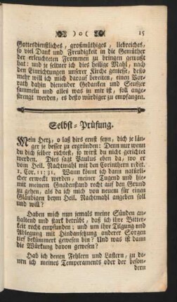 Selbst-Prüfung.