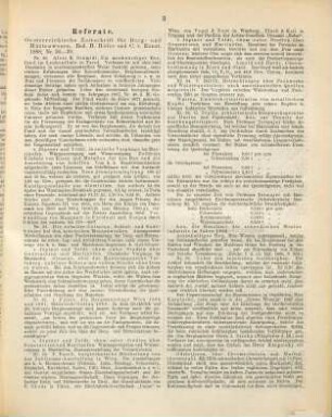 Berg- und hüttenmännische Zeitung. Literaturblatt, 1889