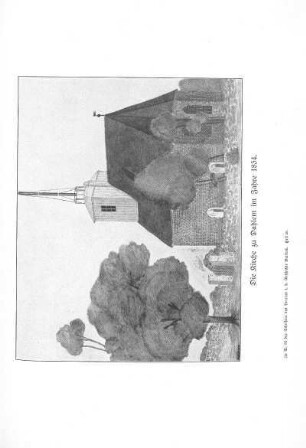 Die Kirche zu Dahlem im Jahre 1834