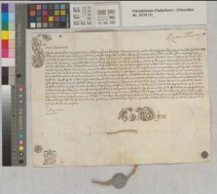 Päpstliches Eidesformular für den Dompropst Johann Friedrich Joseph Franz Xaver Graf von Schaesberg. USS