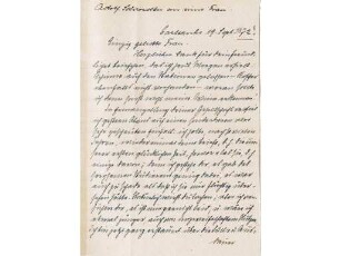 Originalbrief von Adolf Schroedter an Alwine Schroedter, geschrieben in Karlsruhe