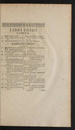 Libri Secundi Capita.