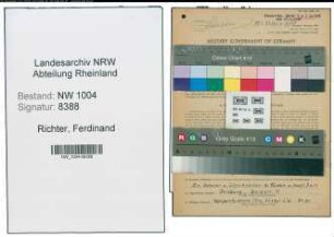 Entnazifizierung Ferdinand Richter , geb. 16.09.1918 (Kaufm.Angestellter)