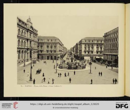16. Piazza della Borsa e Corso Umberto I.