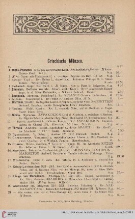 Griechische Münzen (Nr. 1-81)