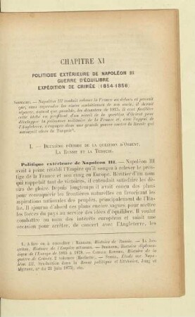 Chapitre XI Politique extérieure de Napoléon III Guerre d'equilibre Expédition de Crimée (1854 - 1856)