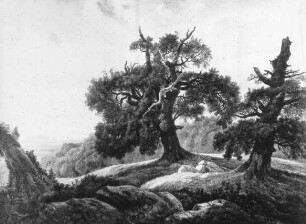 Carus, Erinnerung an eine bewaldete Insel der Ostsee (Eichen am Meer), Dresden, Galerie Neue Meister