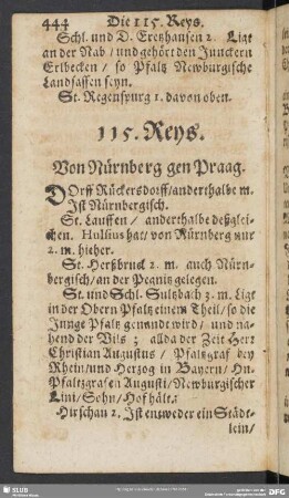 115. Reys. Von Nürnberg gen Praag