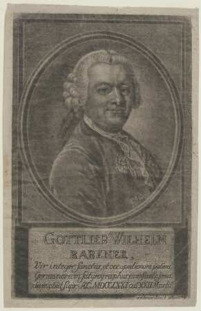 Bildnis des Gottlieb Wilhelm Rabener