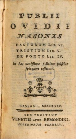 Fastorum libri VI