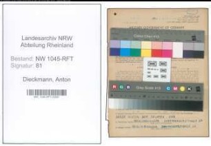 Entnazifizierung Anton Dieckmann , geb. 22.03.1886 (Wirt)