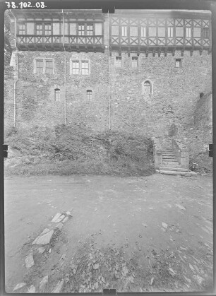 Pansfelde (Falkenstein/Harz-Pansfelde). Burg Falkenstein (Burgmuseum, Baubeginn 1115). Ansicht von Süden