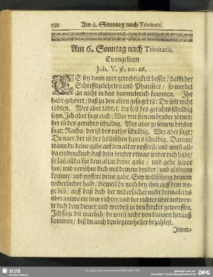 Am 6. Sonntag nach Trinitatis. Evangelium Joh. V. v. 20-26.