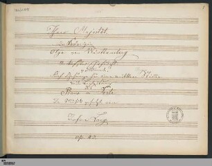 ee: Fünf Gesänge für eine mittlere Sing-Stimme mit Begleitung des Piano-Forte, op. 43 [4 Lieder] - Cod.mus.II.fol.53,ee