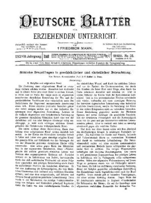 Sittliche Grundfragen in geschichtlicher und christlicher Beleutung : (Fortsetzung)