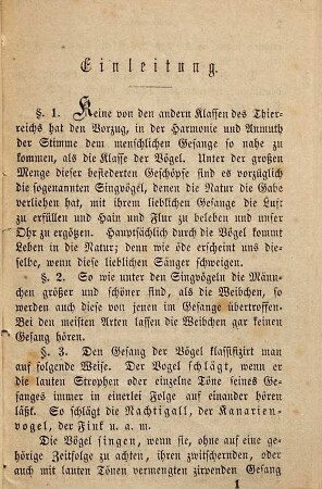 Unterricht für Liebhaber der Kanarienvögel wie auch der Nachtigallen, Rotkehlchen ... : Nebst Anleitung Vögel zu fangen, zu zähmen, zu unterrichten u. denselben d. Sprechen zu lehren