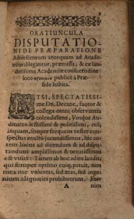 Disputationes politicae extraordinariae ... : quibus accessit ejusdem autoris consilium quomodo loci communes in studiis cojuscunque generis sint constituendi & colligendi