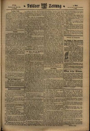 Zweite Ausgabe vom Dienstag, den 12. April 1910.