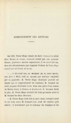 Avertissement des éditeurs