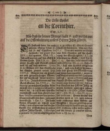 Die erste Epistel an die Corinthier.
