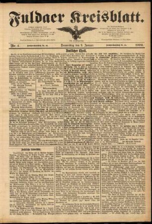 Ausgabe vom Donnerstag, den 09. Januar 1902.