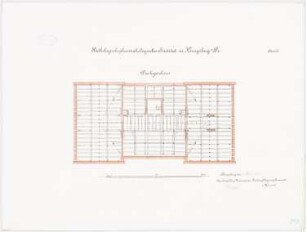 Pathologisch-Pharmakologisches Institut der Albertus-Universität Königsberg: Grundriss DG 1:100