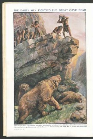 Tafel: The early men fighting the great cave bear