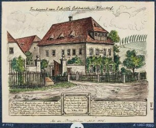 Das Geburtshaus des Ferdinand von Schill in Wilmsdorf (Possendorf) bei Dresden