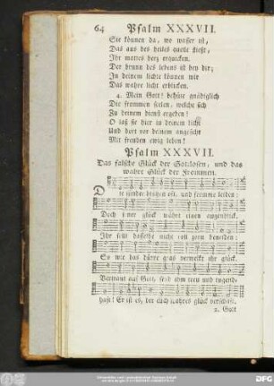 Psalm XXXVII. Das falsche Glück der Gottlosen, und das wahre Glück der Frommen.