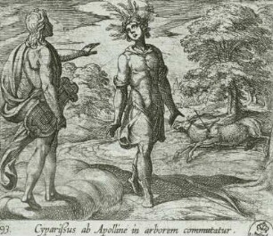 Cyparissus wird von Apollon in einen Baum verwandelt