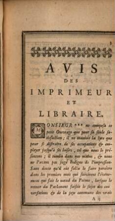 Le Rappel Du Parlement : Poëme