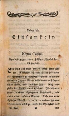 Ueber die Einsamkeit, 3