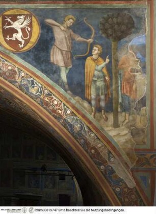 Biblische und hagiographische Szenen, Fabeln von Aesop, Jagd-, Kampf- und Monatsdarstellungen, Der blinde Lamech tötet Kain