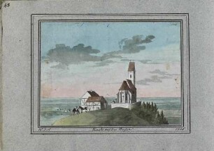 'Kirche auf dem Bussen' Aquarell (Nr. 117b)