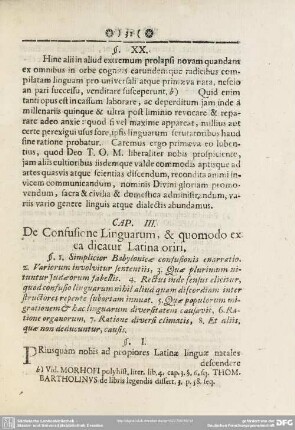Cap. III. De Confusione Linguarum, & quomodo ex ea dicatur Latina oriri